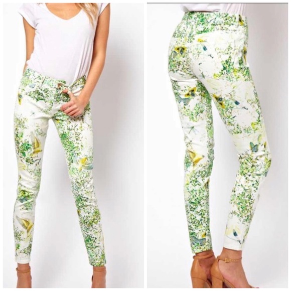 Ted Baker Denim - Ted Baker Pannah Dancing Leaves Skinny Jeans Sz 26